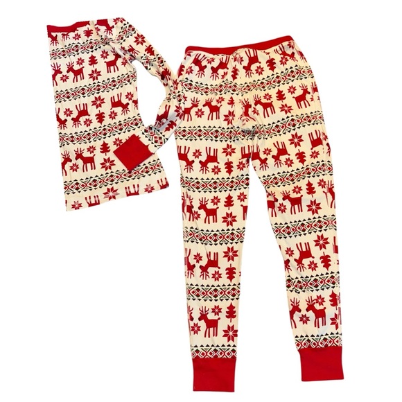 Hannah Anderson Christmas Pj Set women's Size Small Organic Cotton Dear Deer - Picture 7 of 12